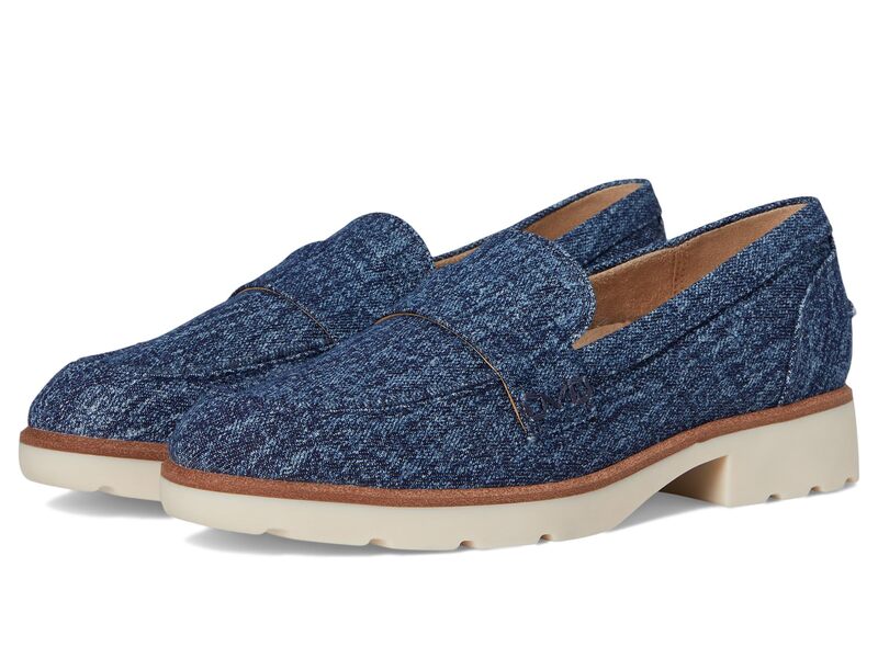 バイオニック レディース シューズ スリッポン・ローファー VIONICleo Loafer Dark Denim Acid Wash Denim ジーンズ