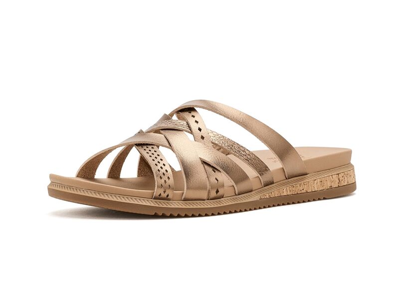 スケッチャーズ レディース シューズ サンダル BOBS from SKECHERS Desert Kiss Low - Sunny Strolls Bronze｜ReVida 店