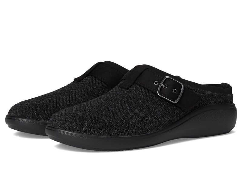 ライフストライド レディース シューズ スリッポン・ローファー 編み物 LifeStride Balanceknit Mule/Clog Shoes Black Heather 黒いこと