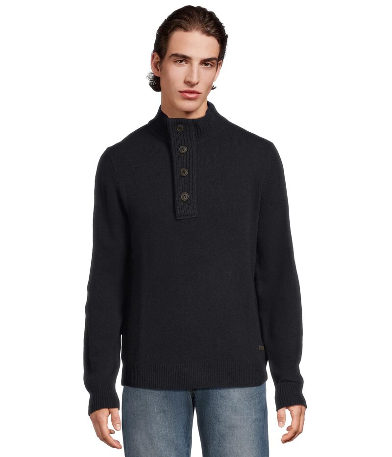 バブアー メンズ アウター 編み物・プルオーバー Barbour Essential Patch 1/2 Zip Navy 米国海軍 メンズファッション-トップス