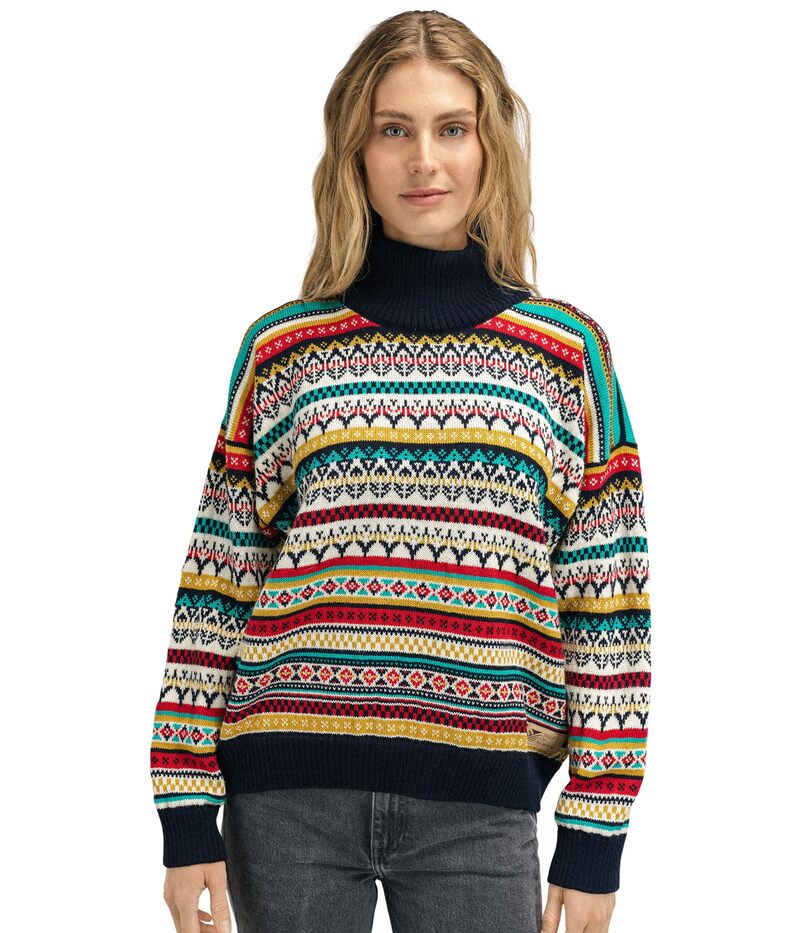 ダールオブノルウェイ レディース アウター ニット・セーター Dale of Norway Utsira Sweater Marine/Off-White/Raspberry オフホワイト