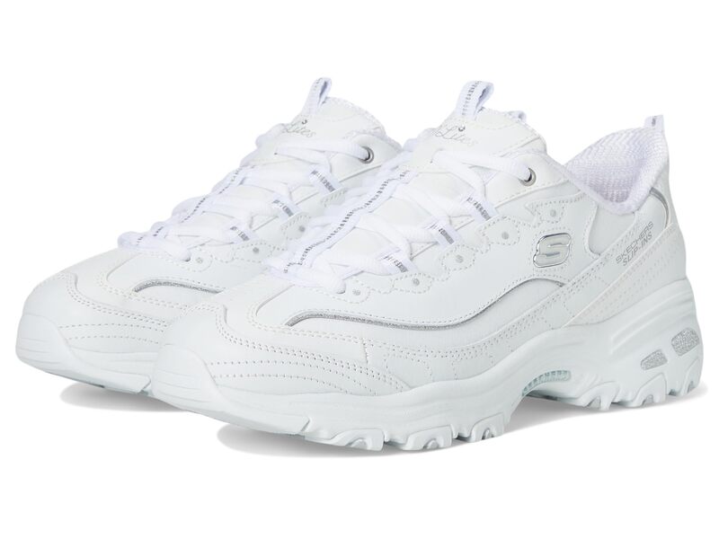 スケッチャーズ レディース シューズ スニーカー SKECHERS D'Lites Hands Free Slip-INS White Silver ホワイト