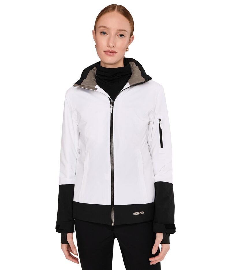 細蟹 レディース アウター 厚地の外套 上衣 Spyder Mystic Jacket White 白いこと コート・ジャケット-レディースファッション