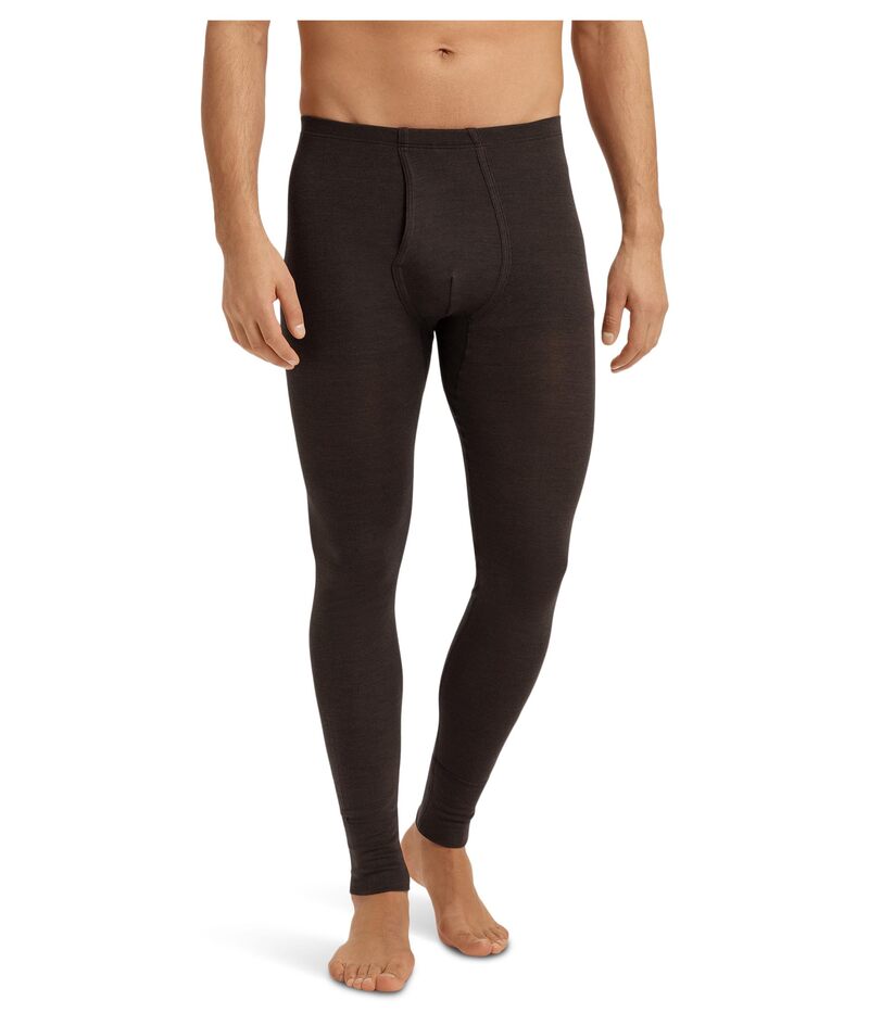 ハンロ メンズ ボトムス カジュアルパンツ ウール シルク Hanro Woolen Silk Long Underwearthy Ink|ReVida 店