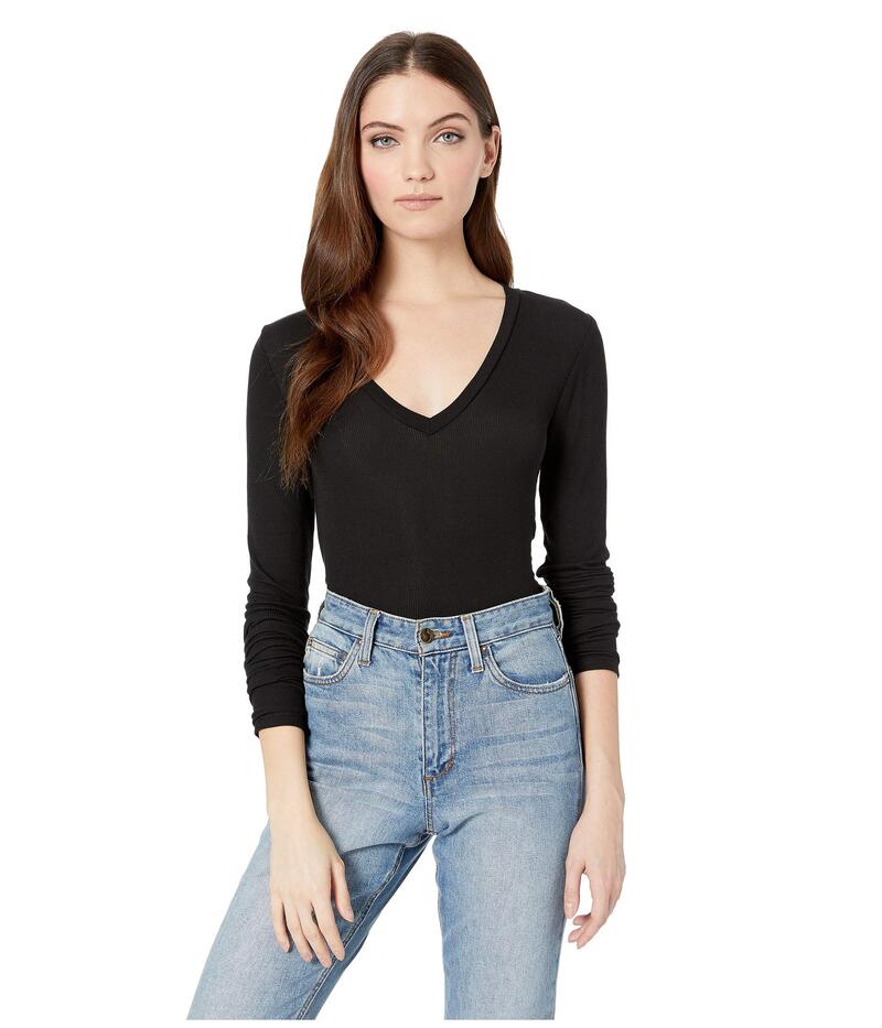 スプレンディット レディース トップス シャツ Vネック Splendid Valley 2x1 Rib Long Sleeve V-Neck Black ブラック 14,026円