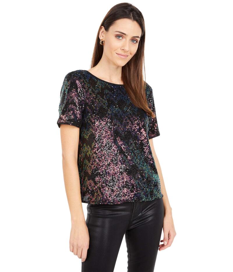 サンクチュアリー レディース トップス シャツ スパンコール Sanctuary The Glimmer Sequin Top Black Multi ブラック