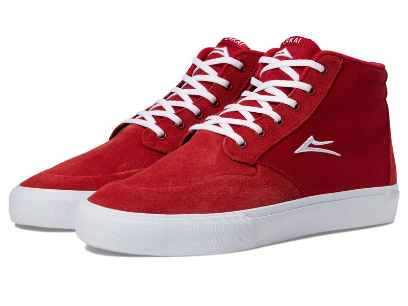 ラカイ メンズ シューズ スニーカー Lakai Riley 3 High Red Suede 赤いこと