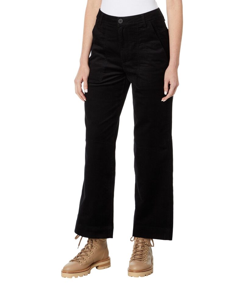 カットフロムザクロス レディース ボトムス 心地好いズボン下 コール天 KUT from the Kloth Charlotte - Corduroy Pants w/ Pork Chopockets Black 黒いこと