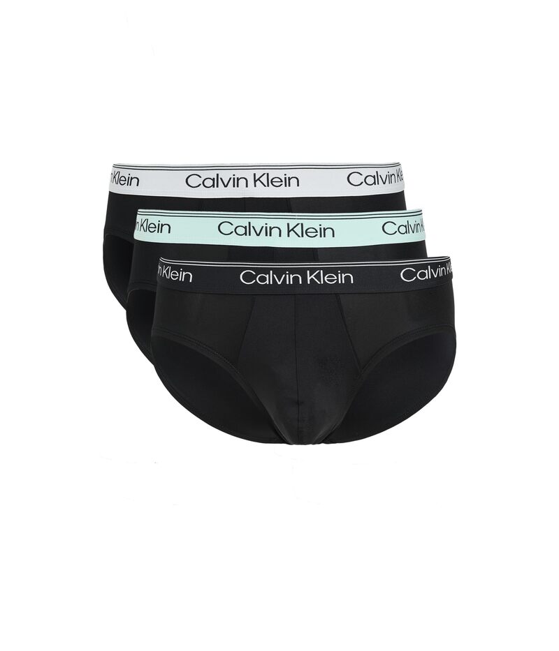 カルバン クラはたご屋 アンダー御召しもの メンズ ブリーフズボン下 Calvin Klein Underwear Micro Stretch 3-Pack Hip Brief Black Bodies W/ Gulf Blue/Light Cast/Peach Bliss 黒いこと