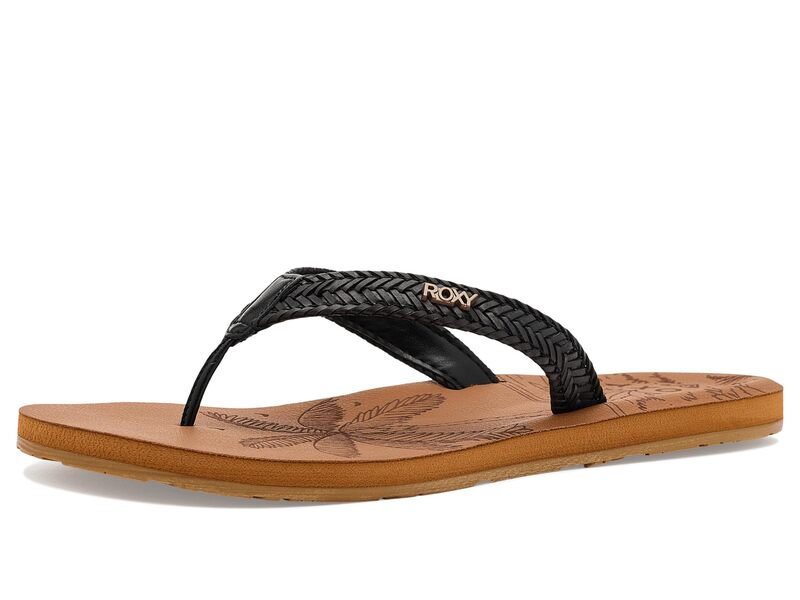ロキシー レディース シューズ サンダル Roxy LiliII Smooth Black ブラック|ReVida 店