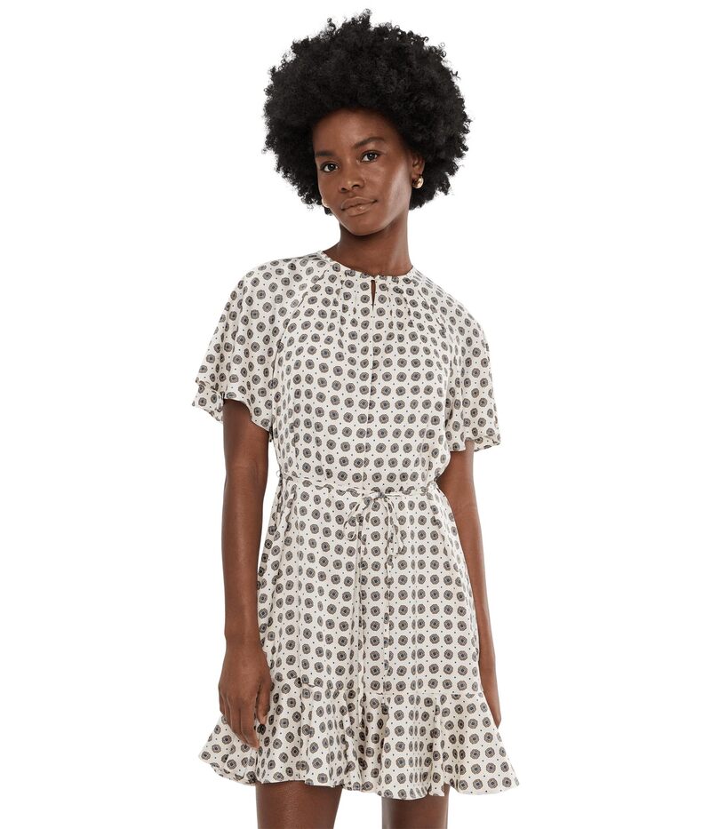 セセ レディース トップス ワンピース CeCenter Front Keyhole Raglan Skater Dress New Ivory アイボリー｜ReVida 店