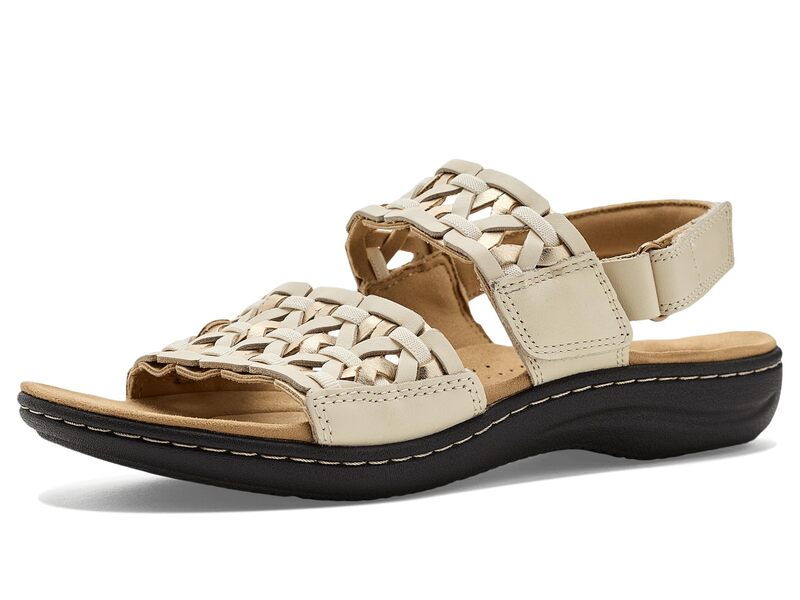 クラークス レディース シューズ サンダル Clarks Laurieann Lily Cream Leather クリーム｜ReVida 店