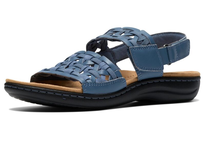 クラークス レディース シューズ サンダル Clarks Laurieann Lily Denim Blue Leather ジーンズ