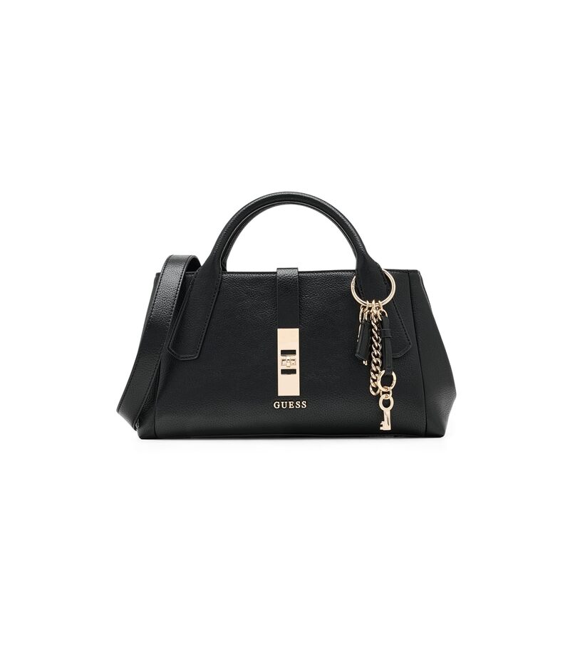 ゲス レディース 御徒面子 GUESS Brooke High Society Satchel Black 黒いこと