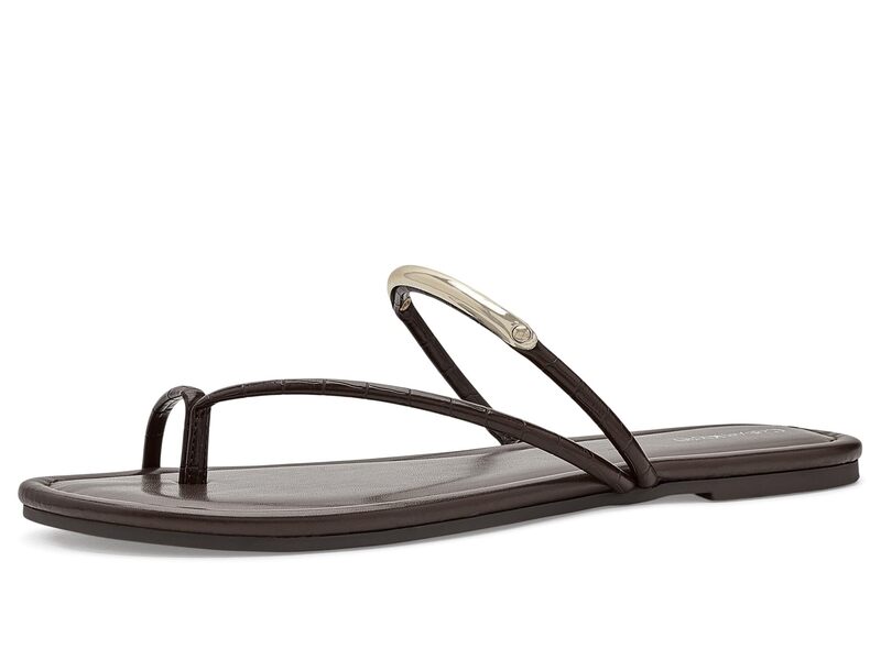 カルバンクライン レディース シューズ サンダル Calvin Klein Bienna Dark Brown Croco ブラウン｜ReVida 店