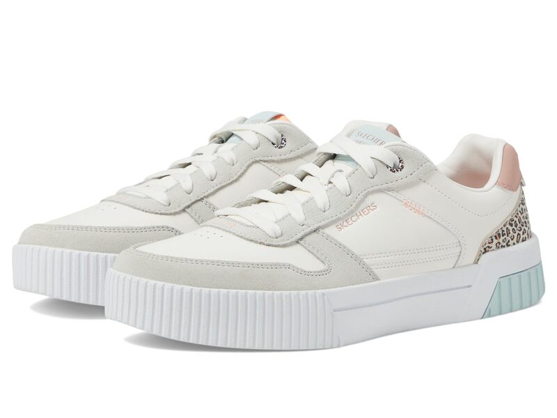 スケッチャーズ レディース シューズ スニーカー SKECHERS Court Classics Jade - Feline Instinct Natrual/Multi マルチ色合い