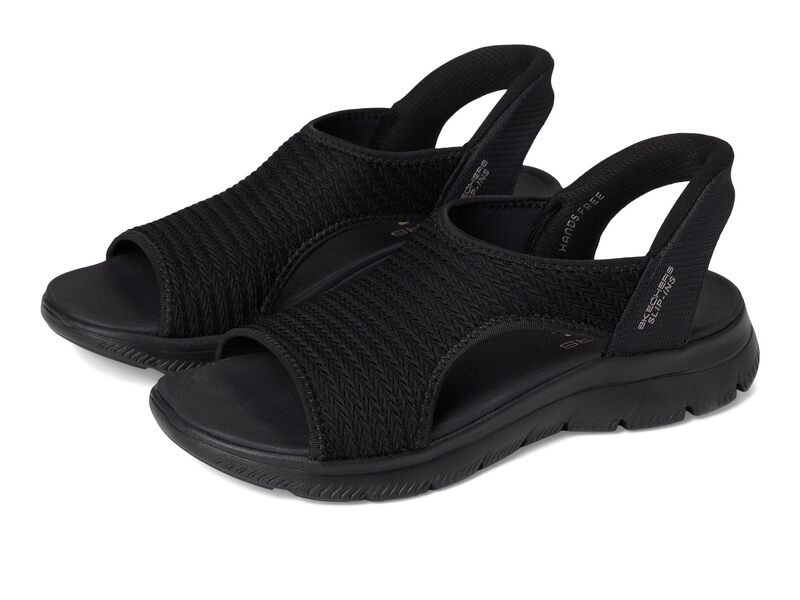 スケッチャーズ レディース シューズ サンダル SKECHERSummits - Sweetly Evolved Black/Black 黒いこと