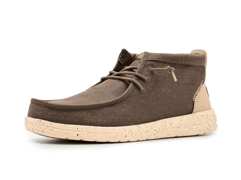 ヘイデュード メンズ シューズ スニーカー Hey Dude Wally Mid Gripr Stretch Canvas Teak Brown/Multi 赤銅色
