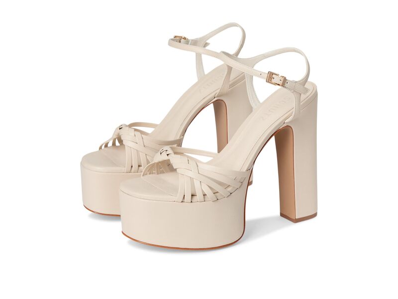 シュッツ レディース シューズ 踵 プラットホーム Schutz Tara Platform Sugar White 白いこと