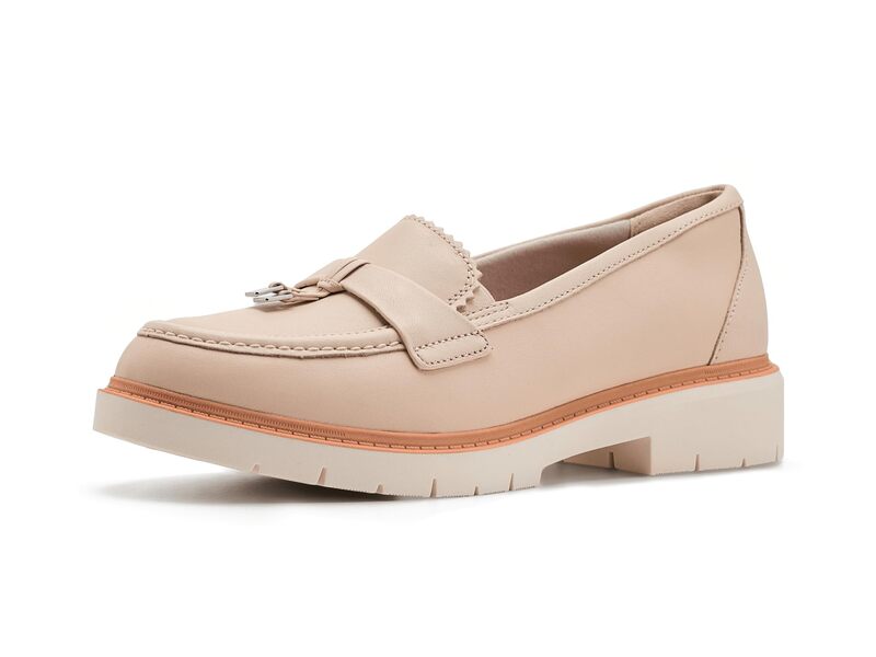 クラークス レディース シューズ スリッポン・ローファー Clarks Westlynn Bella Cream Leather 皮膚軟化剤