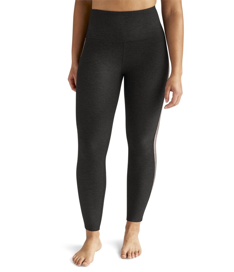 ビヨンドヨガ レディース ボトムス 心地好いズボン下 midi レギンス Beyond Yoga Spacedye Shine On High Waisted Midi Leggings Darkest Night レディースファッション-ボトムス