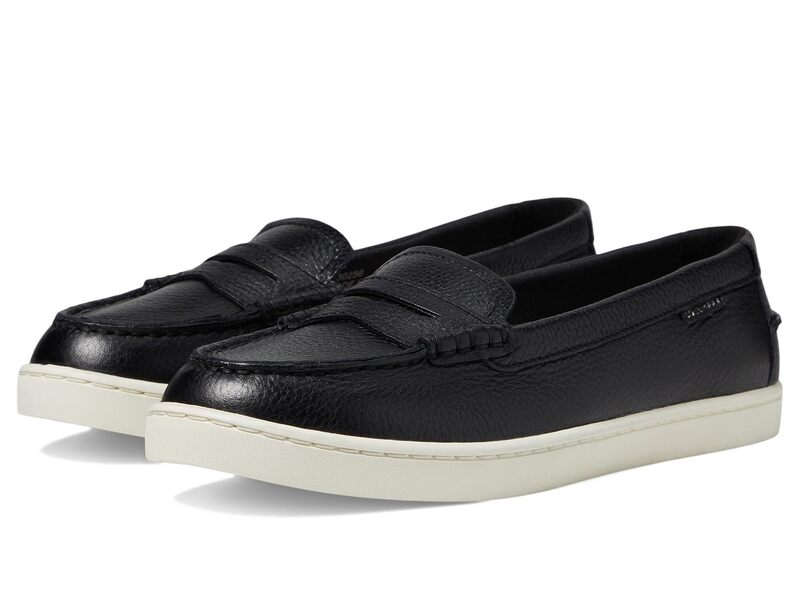電話を掛けるハーン レディース シューズ スリッポン・ローファー Cole Haanantucket Penny Black Pebbled Leather 黒いこと