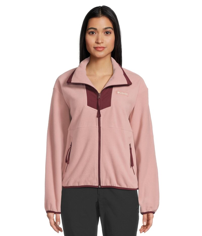 コロンビア レディース アウター 厚地の外套 フリース Columbia Sequoia Grove Full Zip Fleeceraser Pink/Rich Wine ぶどう酒