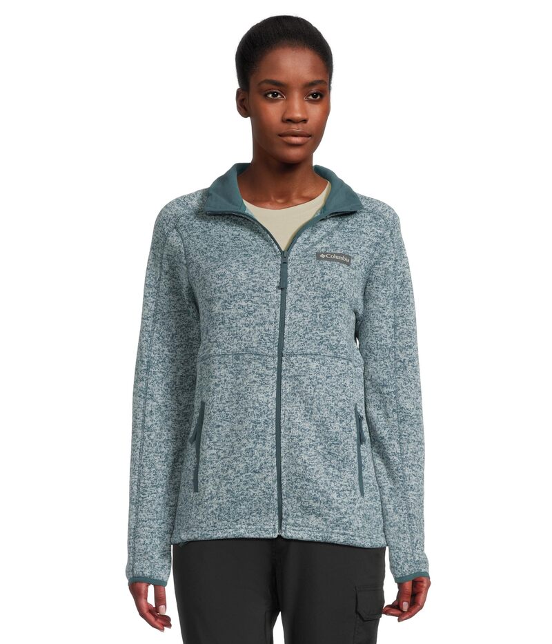 コロンビア レディース アウター 厚地の外套 スウェーター Columbia Sweater Weather Full Zip II Everblue Heather ギョリュウモドキ