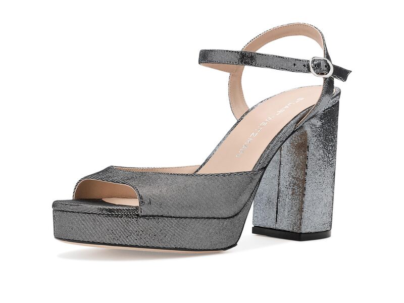 スチュアート ワイツマン レディース シューズ 踵 プラットホーム Stuart Weitzman Dayna II Platform Silver 1 しろがね色