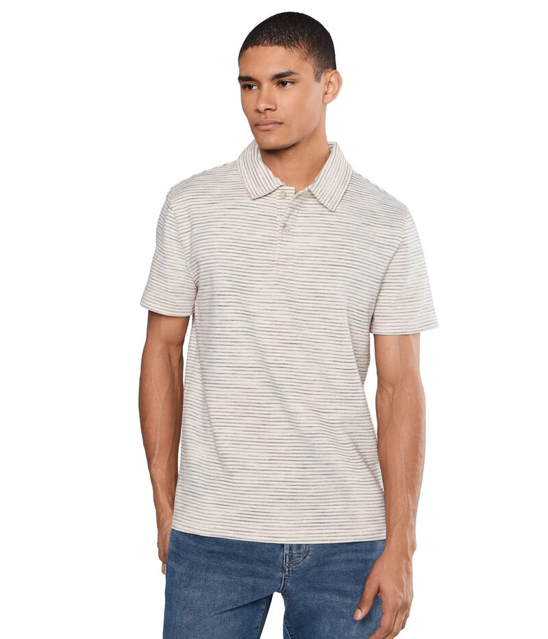 リヴァプール 天使の都市 メンズ トップス プルオーバー Liverpoolos Angeleshort Sleeve Polo Cream/Grey Stripe 皮膚軟化剤