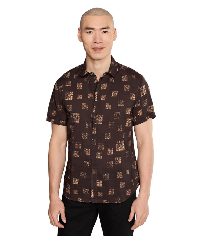 ジョンバルベイトス メンズ トップス シャツ John Varvatos Loren Shirt W690S26 Espresso|ReVida 店