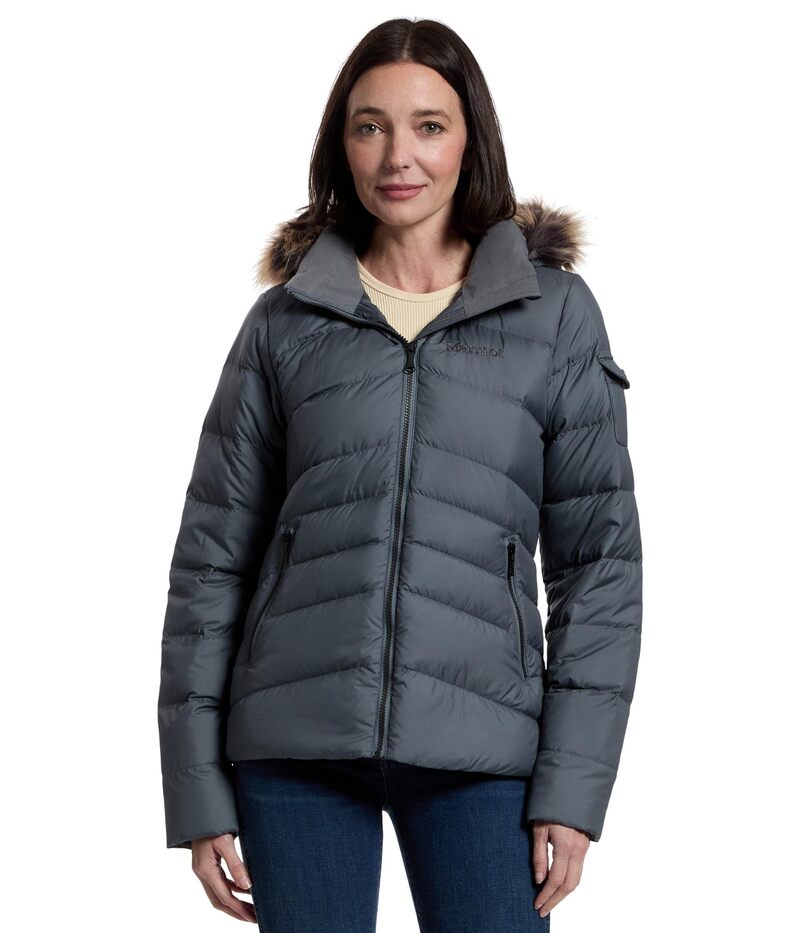 モルモット レディース アウター 厚地の外套 上衣 Marmot Ithaca Jacket Steel Onyx