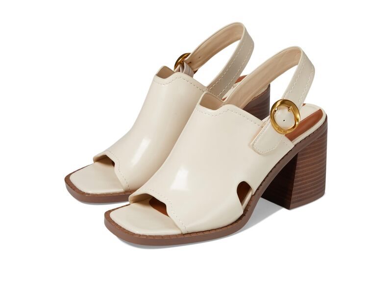 フランコサルト レディース シューズ サンダル 踵 Franco Sarto Amy Slingback Block Heel Pep Toe Sandals Vanilla White Smooth 白いこと