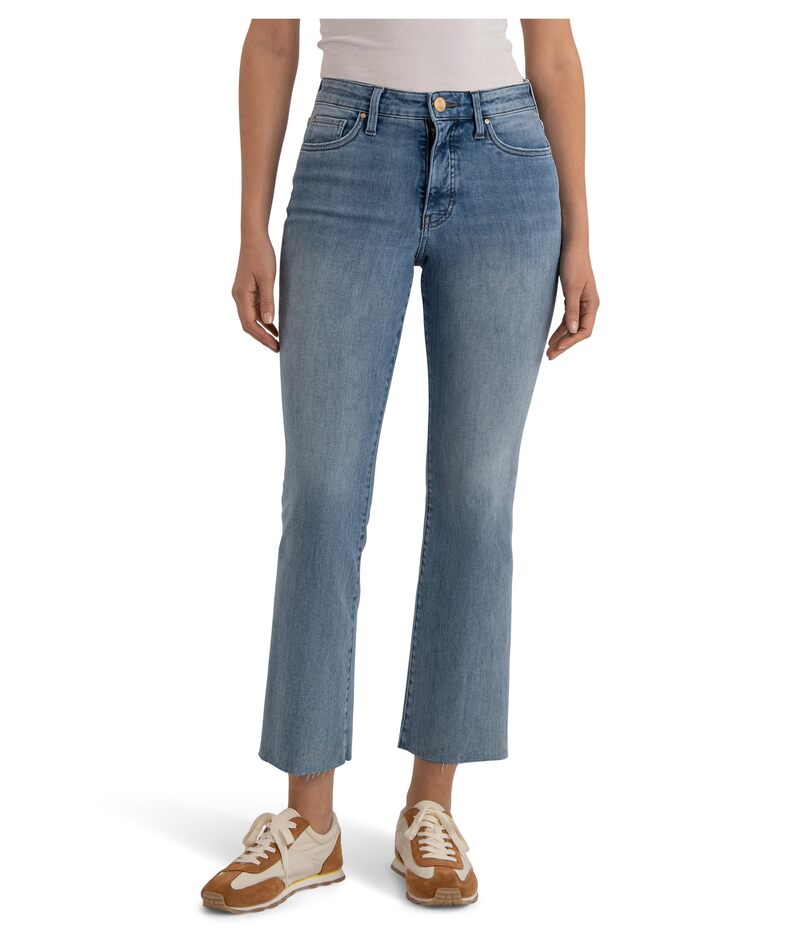 カットフロムザクロス レディース ボトムス デニムパンツ アンクル KUT from the Kloth Kelsey High Rise Fab Ankle Flare With Raw Hem Achievement｜ReVida 店