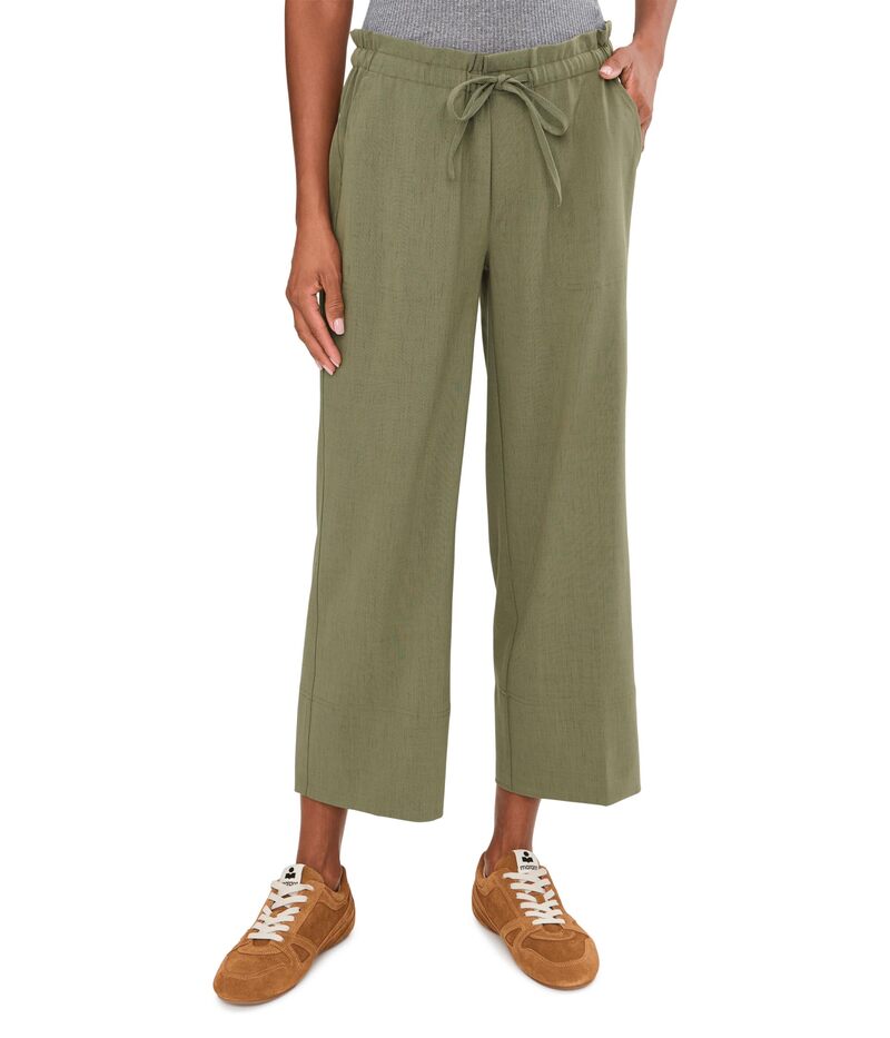 リヴァプール ロサンゼルス レディース ボトムス カジュアルパンツ ワイドレッグ アンクル Liverpoolos Angeles Mid-Rise Pull-On Tie Waist Wide Leg Ankle Pant 26" Martini Olive オリーブ｜ReVida 店