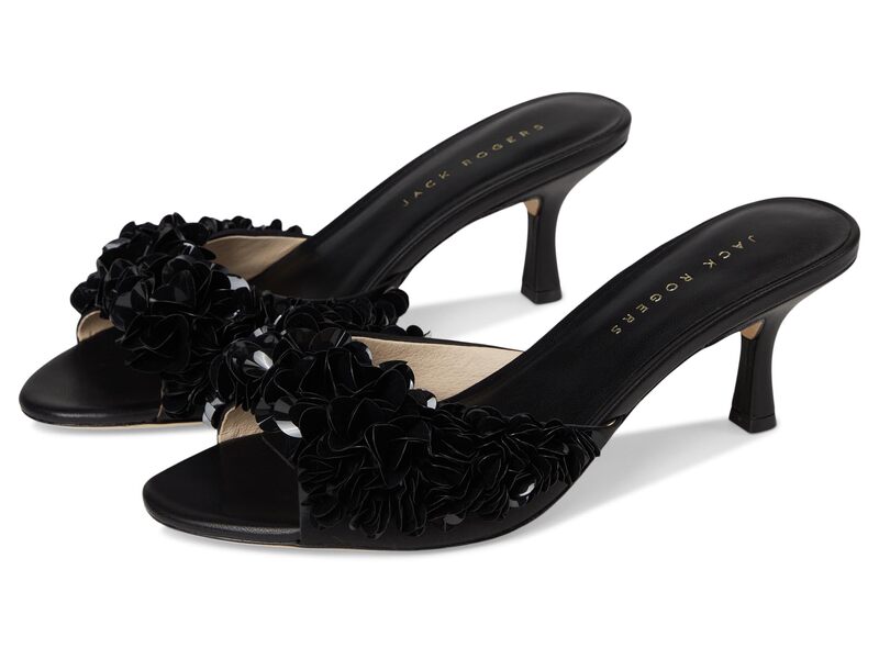 ジャックロジャース レディース シューズ 踵 サンダル スパンコール Jack Rogers Crown Sequin Sandals Black 黒いこと