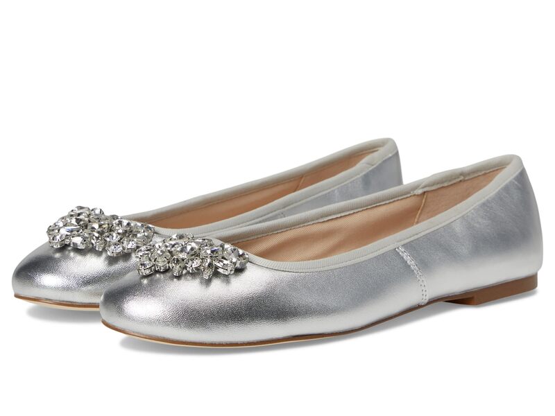 ジャックロジャース レディース シューズ サンダル Jack Rogers Ellina Jeweled Ballet Silver しろがね色