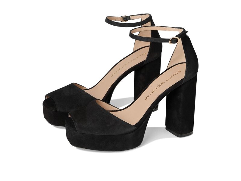 スチュアート ワイツマン レディース シューズ 踵 プラットホーム サンダル Stuart Weitzman Sabrina Platform Sandals Black 黒いこと
