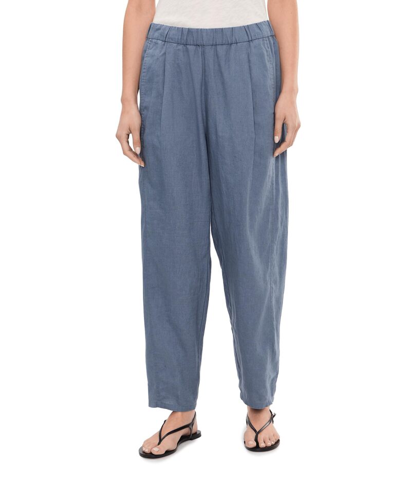 エイリーンフィッシャー レディース ボトムス 心地好いズボン下 筋目 アンクル リネン Eileen Fisher Organic Linen Ankle Pleated Lantern Pants Flint