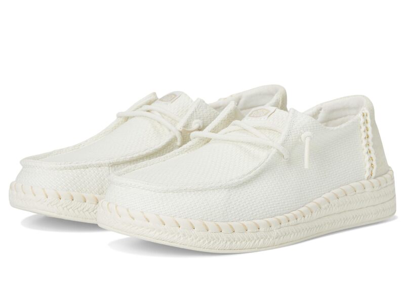 ヘイデュード レディース シューズ スリッポン・ローファー Hey Dude Wendy Espadrille Woven White 白いこと