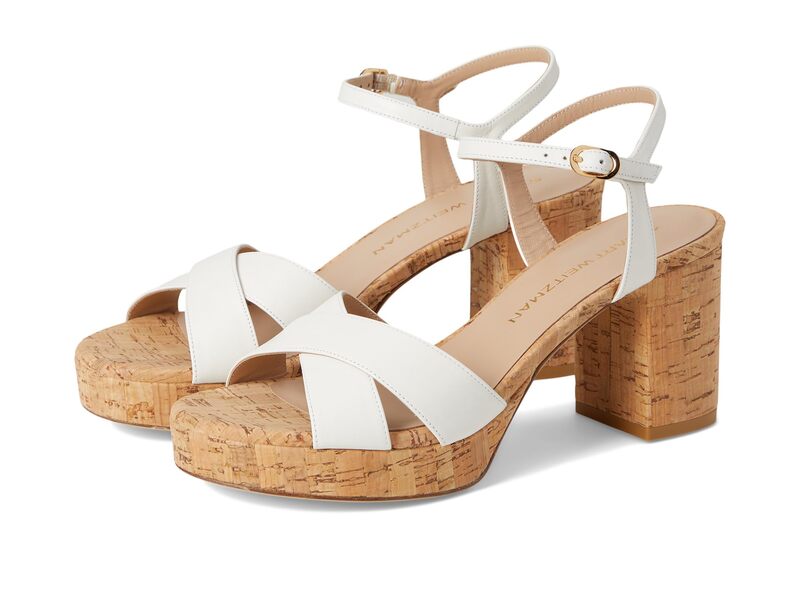 スチュアート ワイツマン レディース シューズ 踵 プラットホーム Stuart Weitzman Dayna Platform 80 Cream 皮膚軟化剤