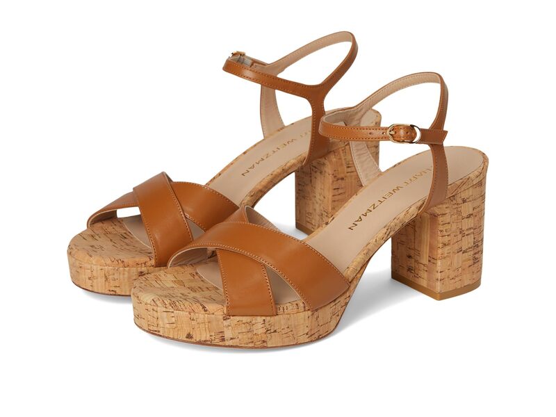 スチュアート ワイツマン レディース シューズ 踵 プラットホーム Stuart Weitzman Dayna Platform 80 Macchiato