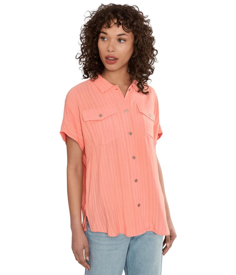 アリアト レディース トップス シャツ Ariat Badlandshirt Peach Amber ピーチ｜ReVida 店