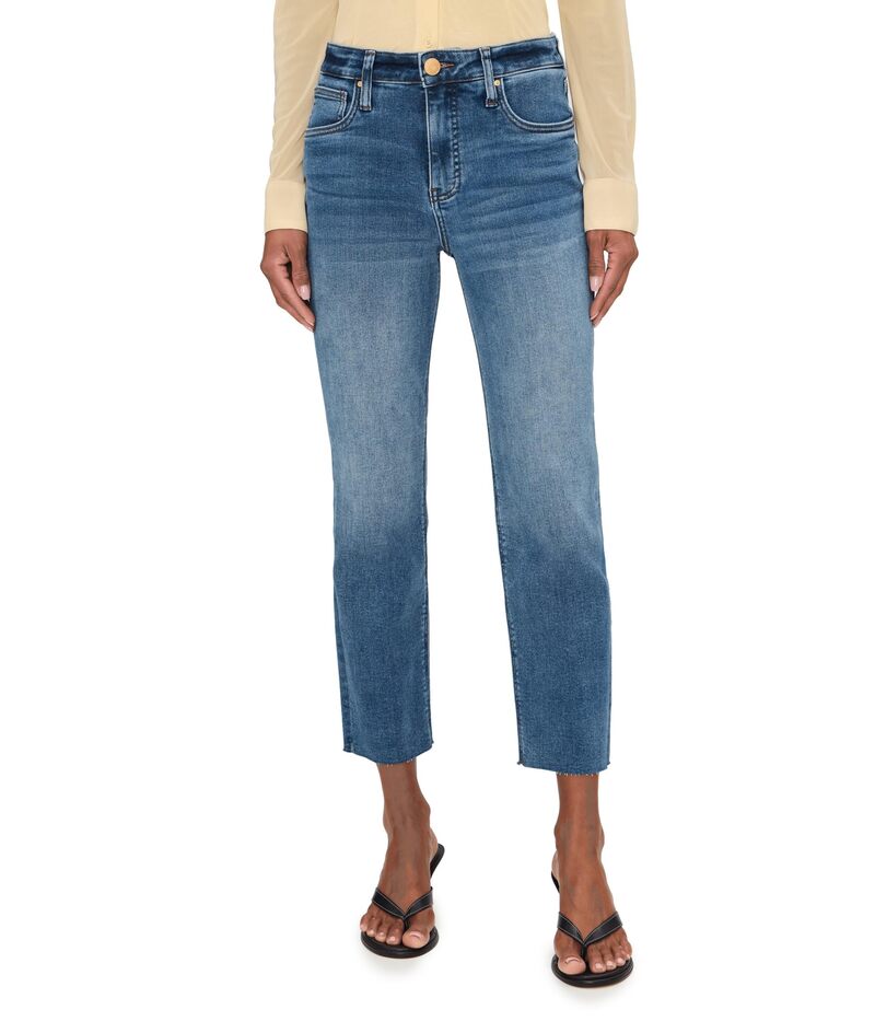 カットフロムザクロス レディース ボトムス デニムパンツ KUT from the Kloth Rachael High-Rise Fab Mom Raw Hem in Faithful｜ReVida 店