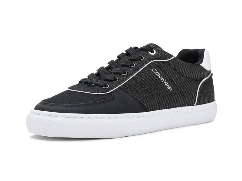 カルバンクライン レディース シューズ サンダル Calvin Klein Caspian Black Denim/White ホワイト｜ReVida 店