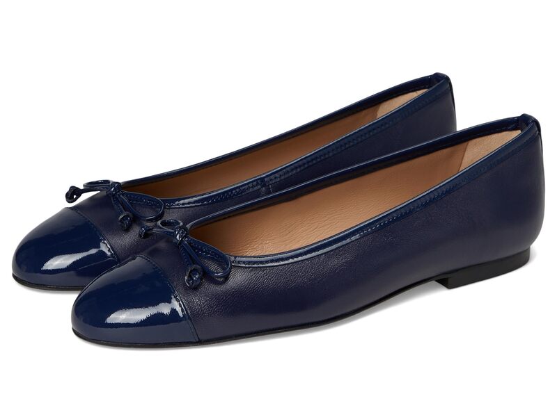 エルケーベネット レディース シューズ サンダル キャップ LK Bennett Kara Toe Cap Ballerina Flats Navy ネイビー|ReVida 店