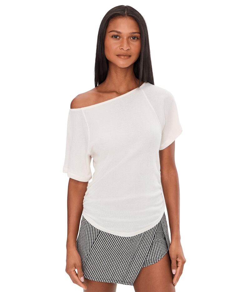 フリーピープル レディース トップス シャツ Free People Lucy Off-the-Shoulder Tee Sugar Swizzle|ReVida 店