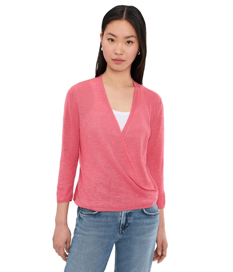 ニックプラスゾーイ レディース アウター ニット・セーター カーディガン NIC+ZOE Slub Knit 4-Way Cardigan Raspberry｜ReVida 店 20,286円