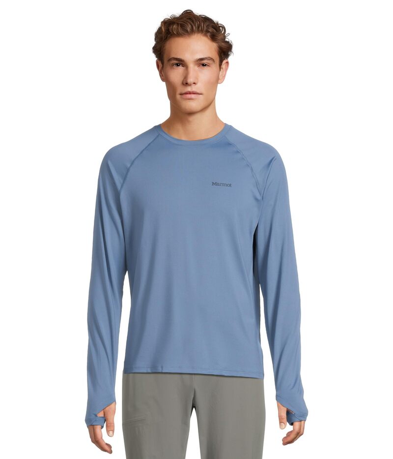 モルモット メンズ トップス プルオーバー Marmot Windridge Long Sleeve Rain Cloud トップス-カジュアルシャツ