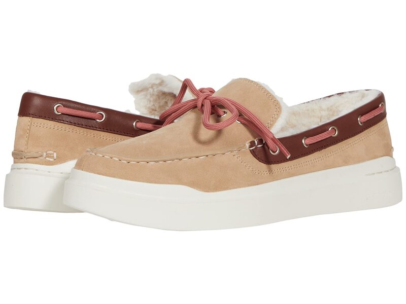 電話を掛けるハーン レディース シューズ スリッポン・ローファー Cole Haan Grandpro Rally Shearling Moccasin Waterproof Birch Suede/Hickory Suede